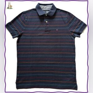 Tommy Hilfiger Men’s Navy Striped Polo Shirt